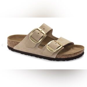 BIRKENSTOCK ARIZONA BIG BUCKLE SANDCASTLE MATTE GOLD SIZE 41R (10)